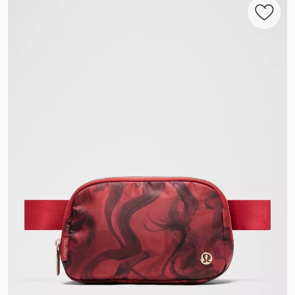 lululemon athletica Red Marbled Crossbody Belt Bag